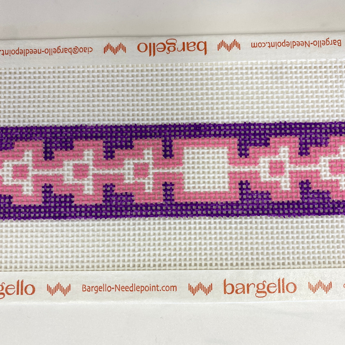 Purple and Pink Hicks Fob Needlepoint Canvas