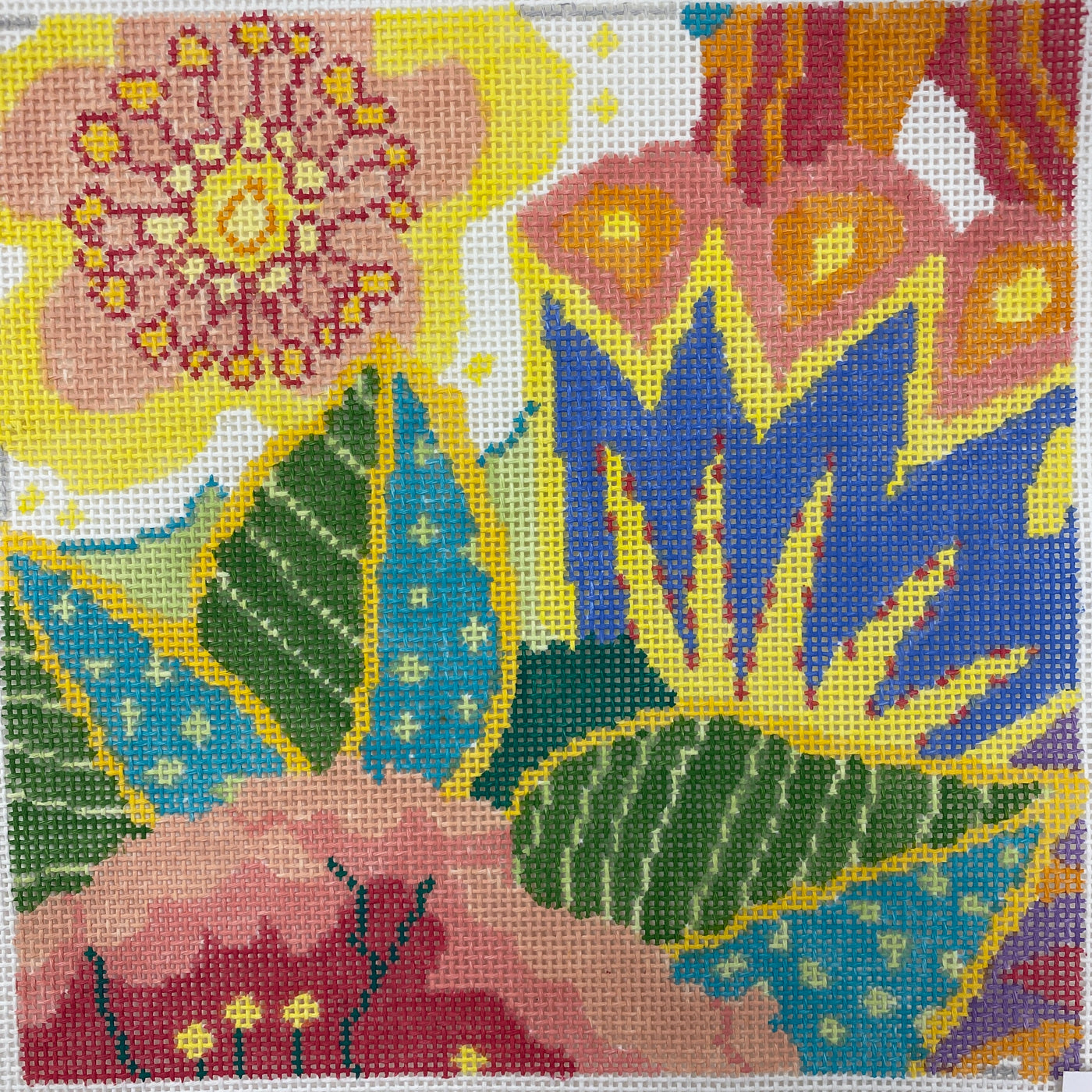 Tropical Garden - Medium #2 Needlepoint Canvas