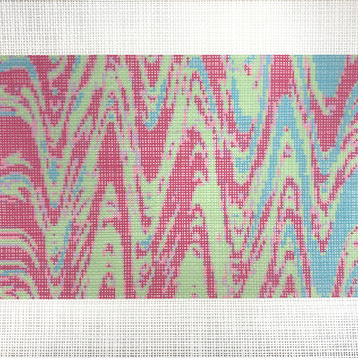 Electric Vibe Marbled Clutch Canvas Needlepoint Canvas