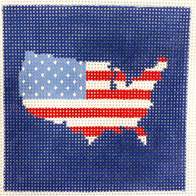 USA square Needlepoint Canvas