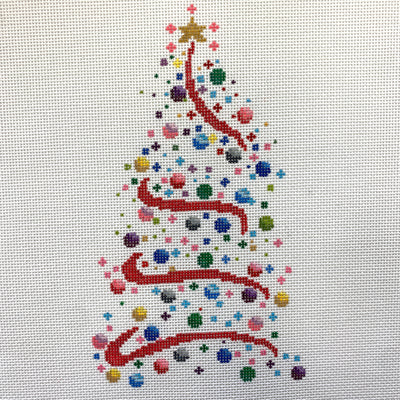 Christmas Twister Tree Needlepoint Canvas