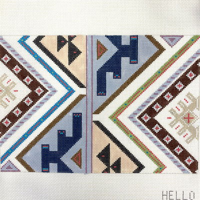 Tally Ho Textile Clutch Needlepoint Canvas