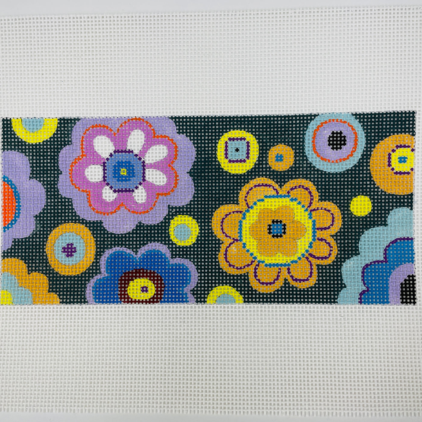 Whimsy Floral Brick Cover Needlepoint Canvas
