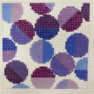 Catherine Coaster (purples) Needlepoint Canvas