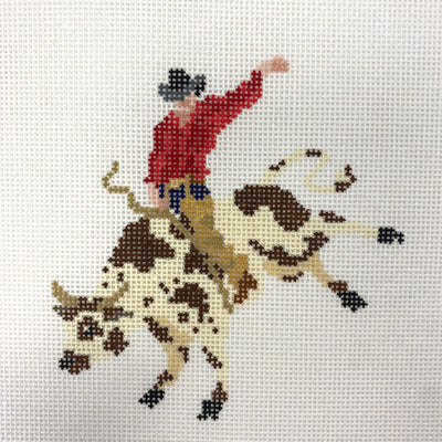 Bull Rider Needlepoint Canvas