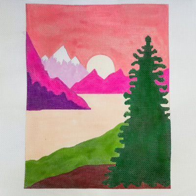 Daytime Landscape Needlepoint Canvas
