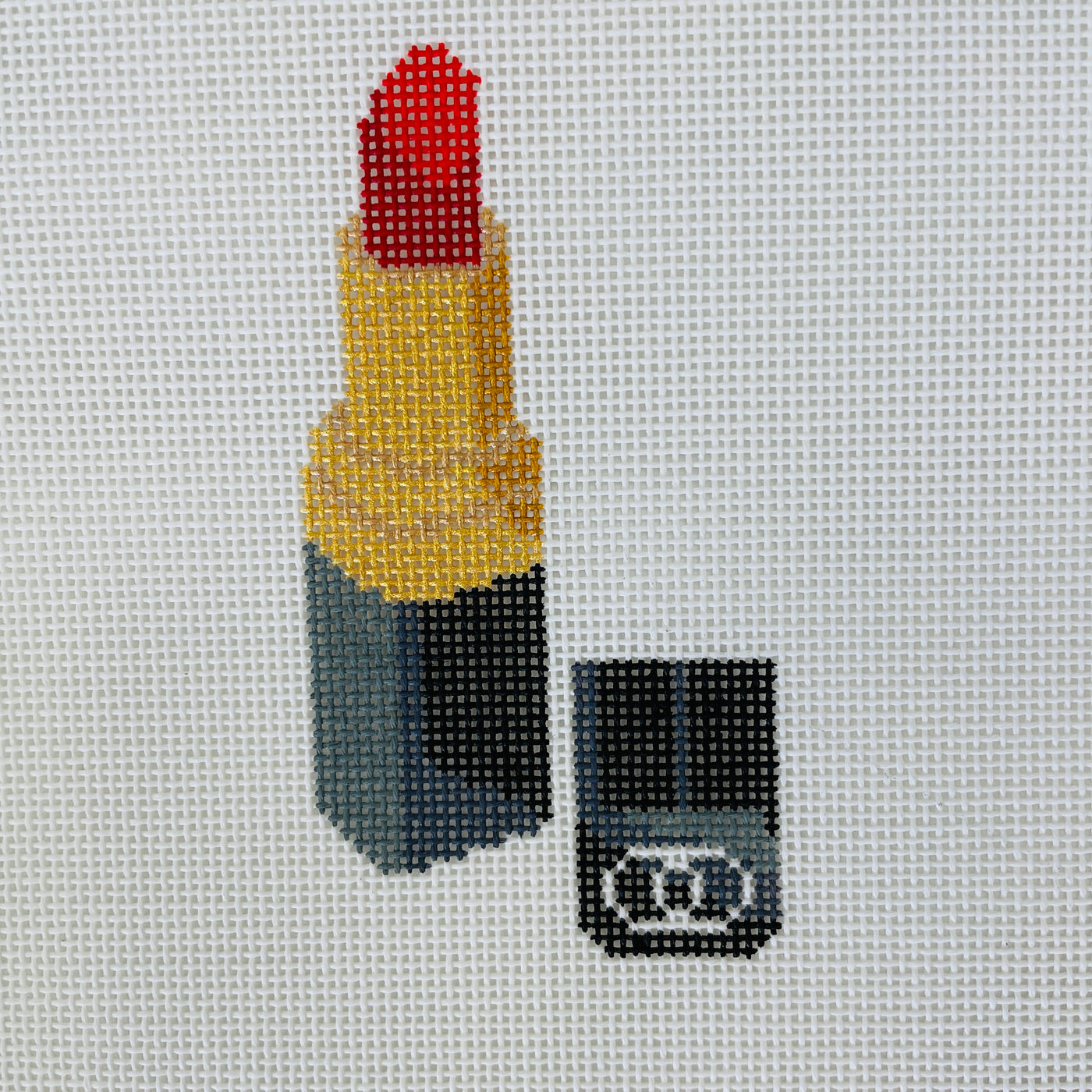 Red Lipstick Ornament Needlepoint Canvas