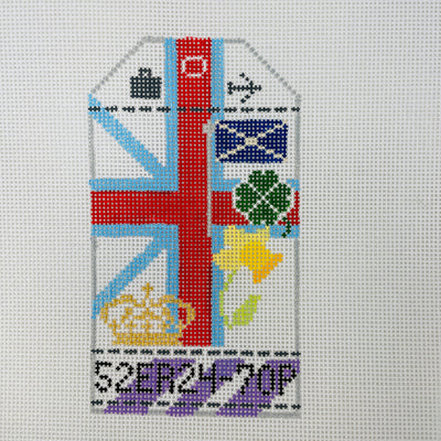 Jubilee of Queen Elizabeth II Travel Tag Needlepoint Canvas