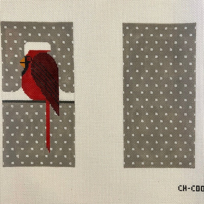 Cool Cardinal Eyeglass Case needlepoint canvas - Bargello Needlepoint