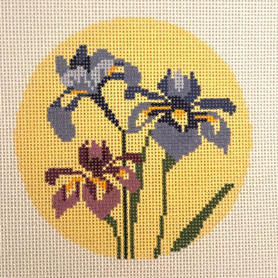 Tri Iris Needlepoint Canvas