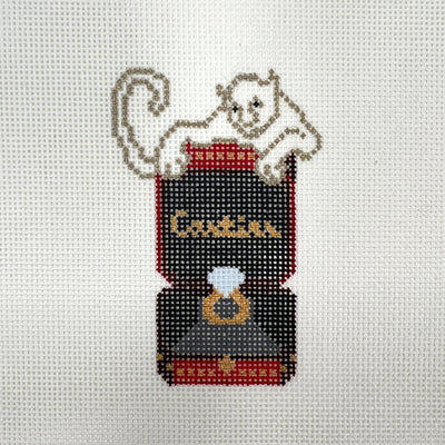 Luxury Ring Box Ornament needlepoint canvas - Bargello Needlepoint