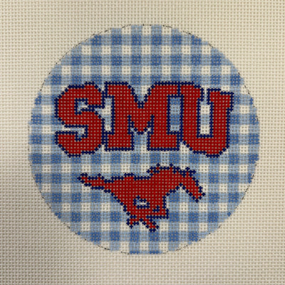 SMU Mustang Ornament Needlepoint Canvas