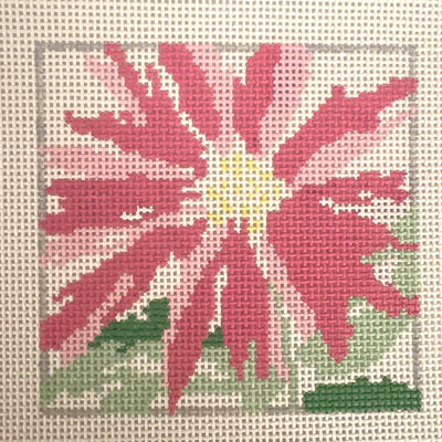 Pink Zinnia  Needlepoint Canvas